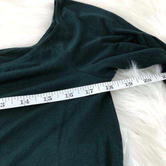 Mod X NWT Off Shoulder Lace Trim Teal Green Blouse 3/4 Sleeve Crochet Size M - Picture 7 of 8